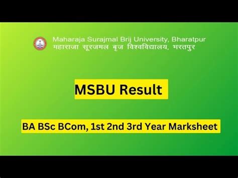 BA BSc BCom 1st 2nd 3rd Year Marksheet .